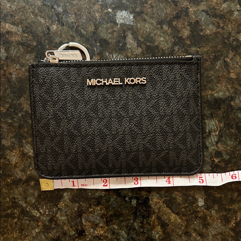 Michael Kors Black Textured Card Holder